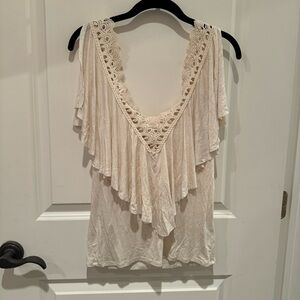 Gimmicks by BKE Cream Lace Women's Blouse